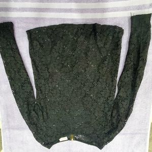 Womens long sleeve lace shirt size M